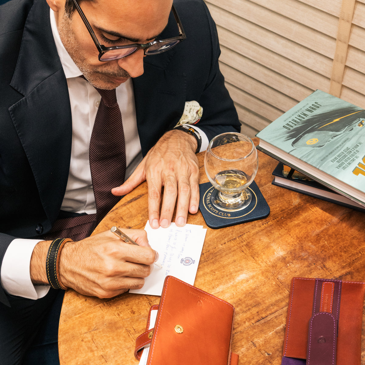 The Diplomat – Balfour Cairns Founders Issue leather passport & document holder, view 7